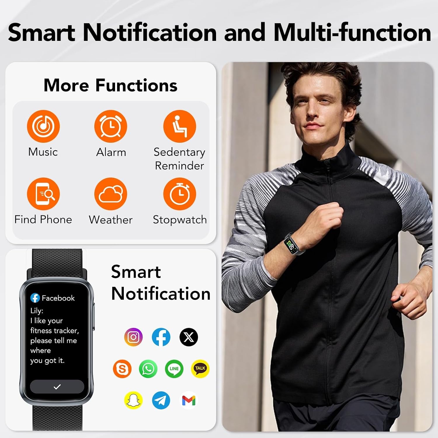 Smartwatch Fitness Tracker Cardiofrequenzimetro