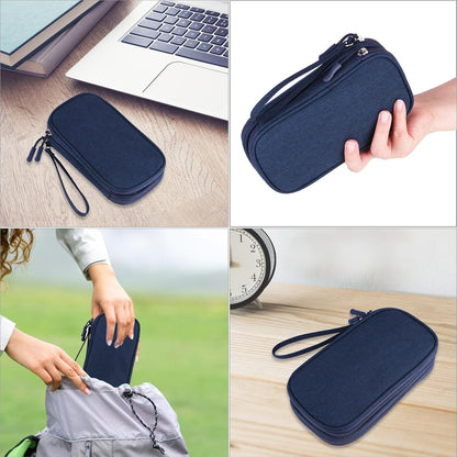 Travel Cable Organizer Electronics Accessories Bag for Charger, Phone, Memory Card,Travel Gadget Bag-Blue