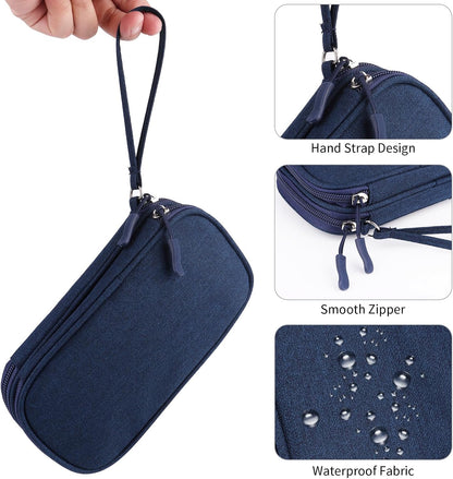 Travel Cable Organizer Electronics Accessories Bag for Charger, Phone, Memory Card,Travel Gadget Bag-Blue
